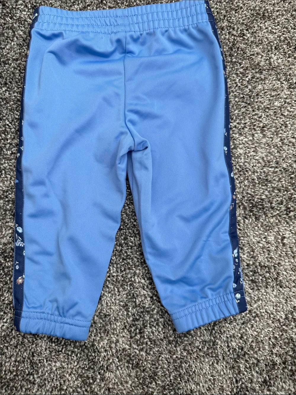 adidas Light Blue Kids Track Jacket & Joggers with Navy Stripes